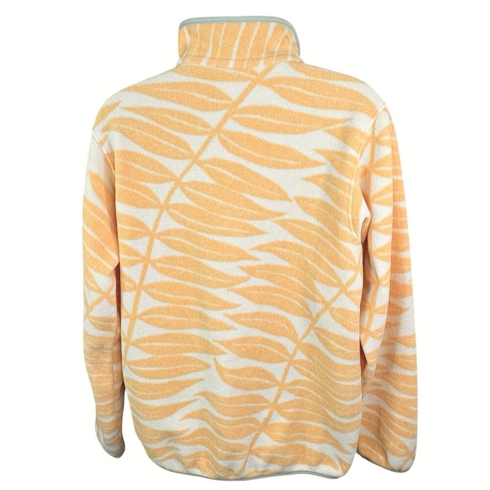 Patagonia Synchilla Snap-T Pullover Eucalyptus Fronds Vela Peach Yellow Women S - Picture 6 of 9